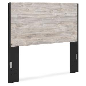 Vessalli - Black / Gray - Queen Panel Headboard