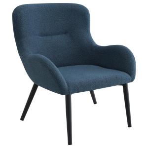 Calvin - Upholstered Modern Arm Accent Chair - Aegean Blue