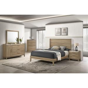 AVERY 6-PIECE QUEEN BEDROOM SET LIGHT BROWN