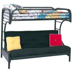 Metal Beds C Style Twin Over Full Futon Bunk Bed