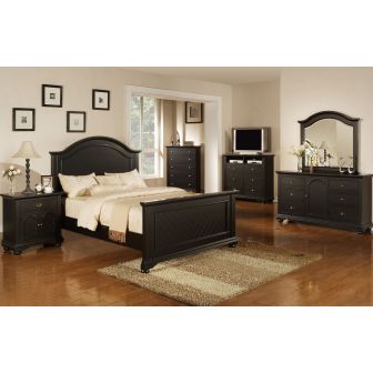 Brook 6 Pc Queen Bedroom Set (Black)
