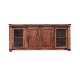 Rustic 60 Inch TV Stand with Four Doors