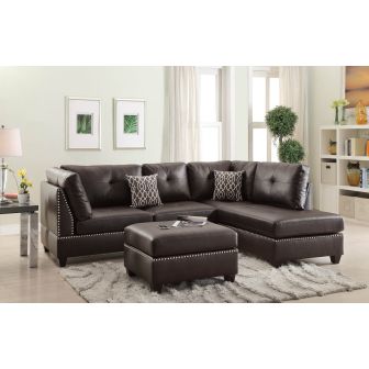 Viola 3 pc Sectional with Ottoman