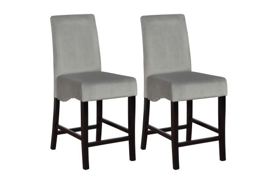 Stanton Upholstered Counter Height Chairs Grey and Black (Set of 2)