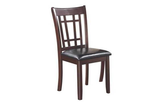 Lavon Padded Dining Side Chairs Espresso and Black (Set of 2)