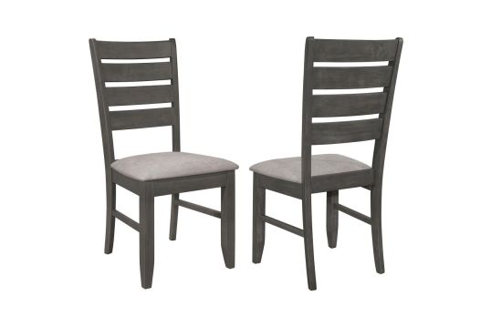 Dalila Ladder Back Side Chair (Set of 2) Grey and Dark Grey
