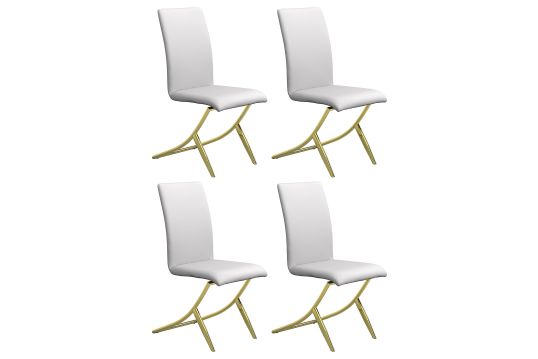 Carmelia Upholstered Side Chairs White (Set of 4)