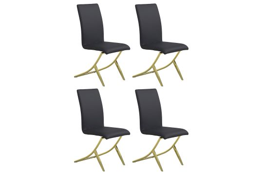 Carmelia Upholstered Side Chairs Black (Set of 4)