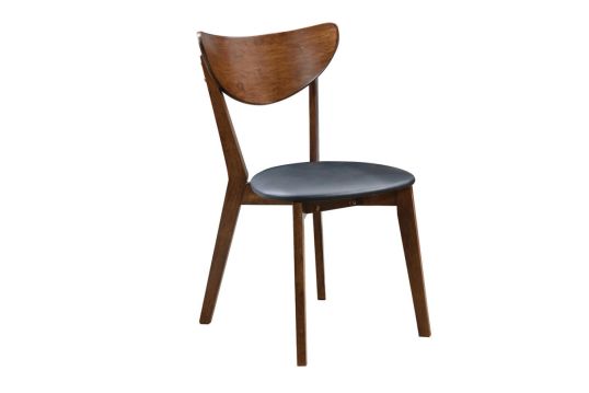 Jedda Upholstered Dining Chairs Dark Walnut and Black (Set of 2)