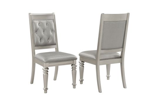 Bling Game Open Back Side Chairs Metallic (Set of 2)