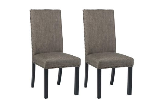Hubbard Upholstered Side Chairs Charcoal (Set of 2)