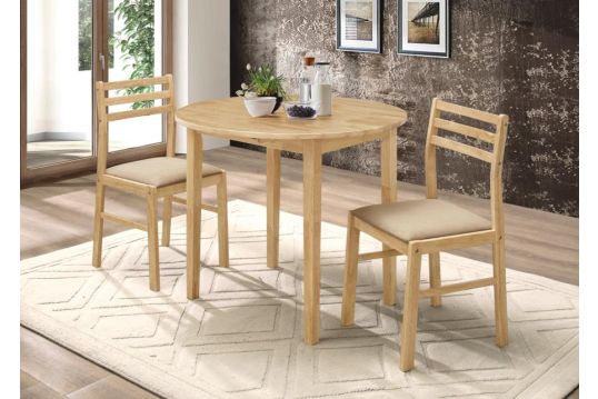 Bucknell 3-piece Dining Set with Drop Leaf Natural and Tan