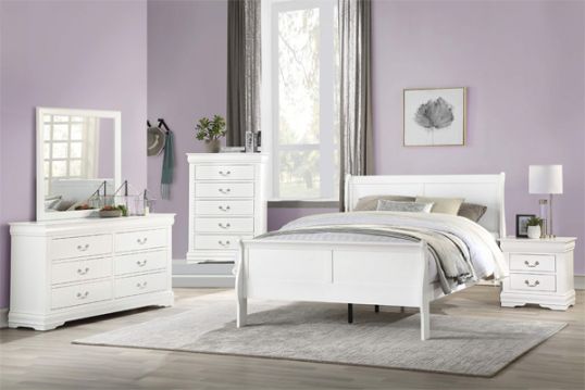 White Haven 6PC Queen Bedroom Set