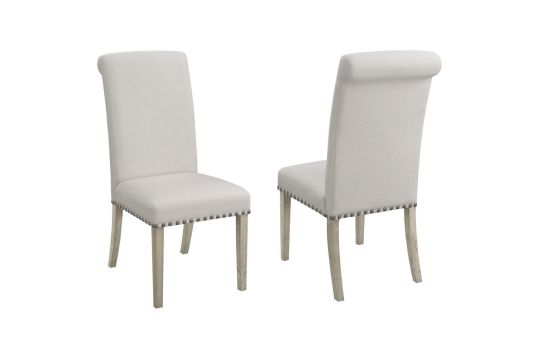 Salem Upholstered Side Chairs Rustic Smoke and Grey (Set of 2)