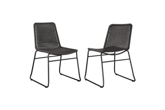 Dacy Upholstered Dining Chairs (Set of 2) Brown and Sandy Black