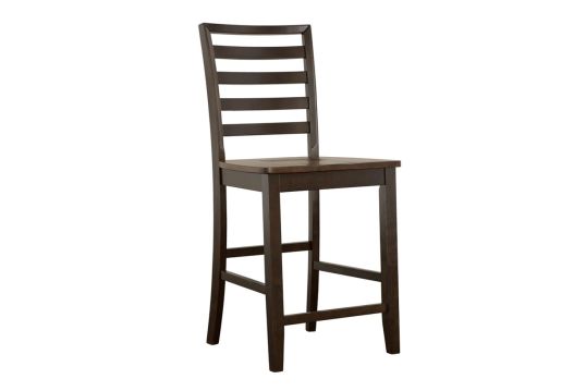 Sanford Ladder Back Counter Height Stools Cinnamon and Espresso (Set of 2)