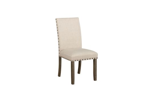 Ralland Upholstered Side Chairs Beige and Rustic Brown (Set of 2)