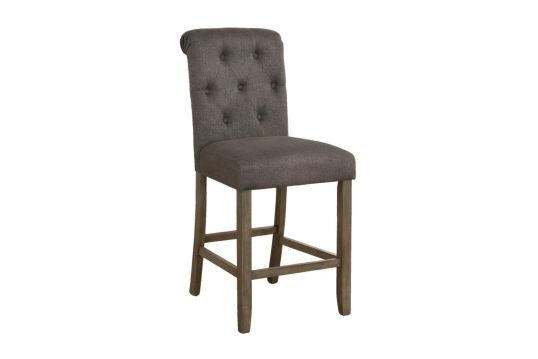 Balboa Tufted Back Counter Height Stools Grey and Rustic Brown (Set of 2)