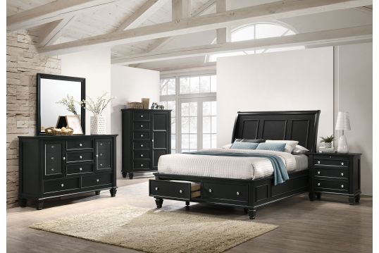 Sandy Beach 5-piece California King Bedroom Set Black