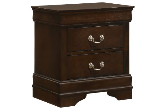 Louis Philippe 2-drawer Nightstand Cappuccino