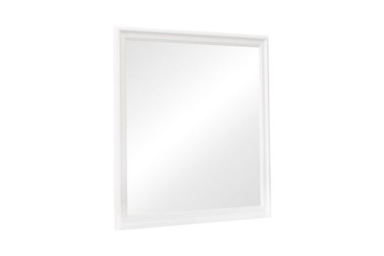 Louis Philippe Beveled Edge Square Dresser Mirror White