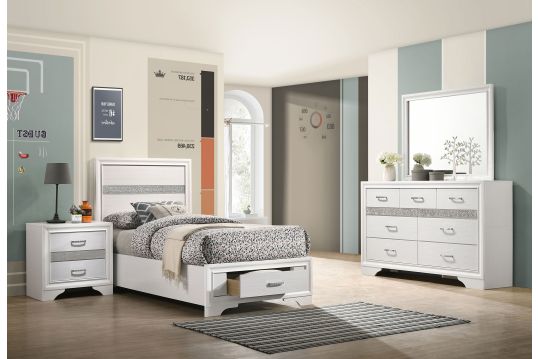 Miranda 4-piece Twin Bedroom Set White