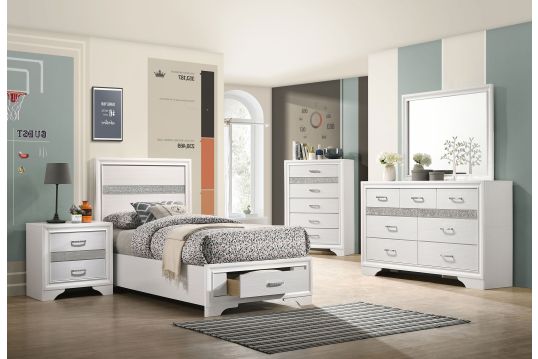 Miranda 5-piece Twin Bedroom Set White