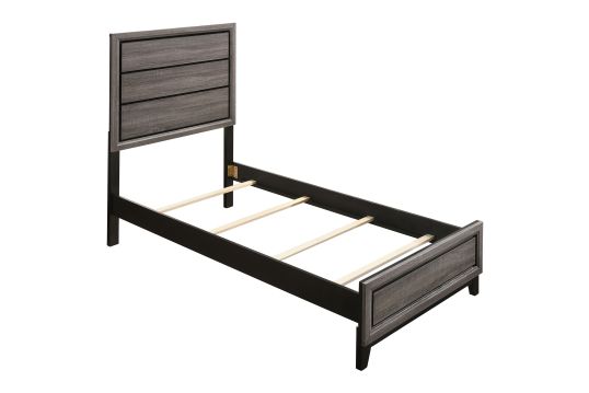 Watson Wood Twin Panel Bed Grey Oak
