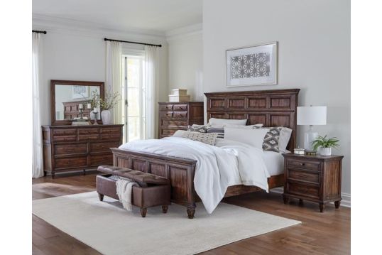 Avenue 4-piece California King Bedroom Set Weathered Burnished Brown