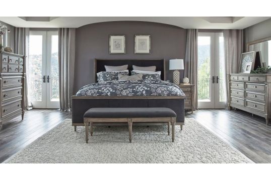 Alderwood 4-piece Queen Bedroom Set French Grey