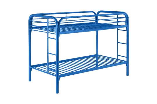 Morgan Metal Twin Over Twin Bunk Bed Blue