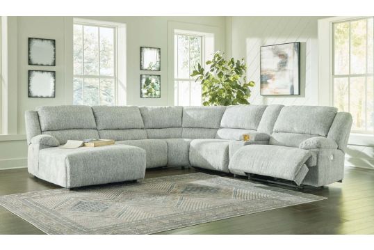 McClelland 7pc power sectional with chaise