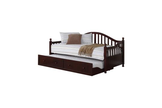 Dan Ryan Arched Back Twin Daybed with Trundle Cappuccino