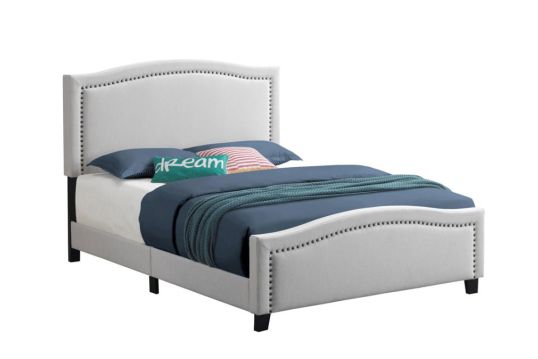 Hamden Queen Upholstered Panel Bed Beige