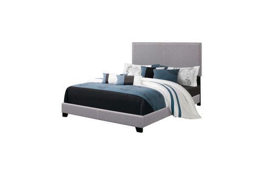 Boyd Upholstered Twin Panel Bed Grey