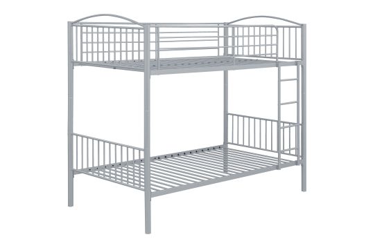 Anson Twin Over Twin Bunk Bed Silver
