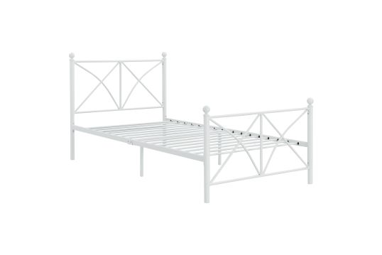 Hart Metal Twin Open Frame Bed White