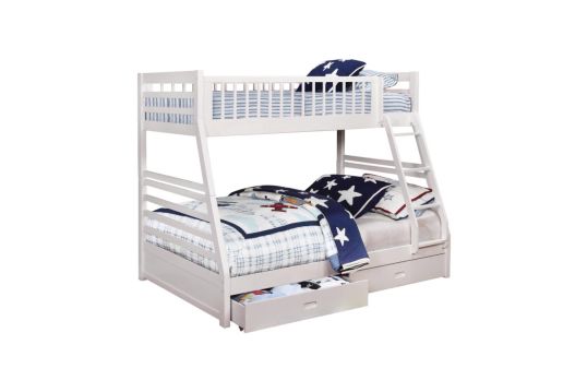 Ashton Twin Over Full 2-drawer Bunk Bed White