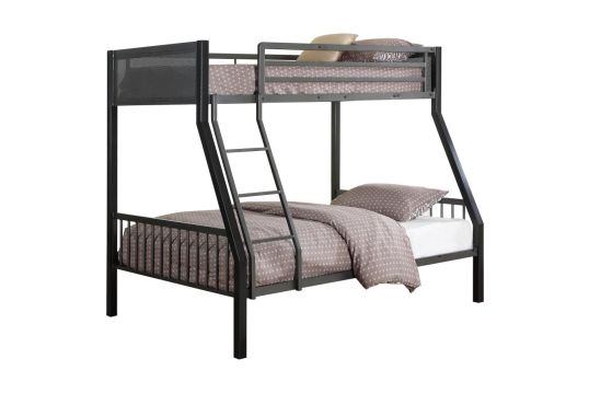 Meyers Twin Over Full Metal Bunk Bed Black and Gunmetal