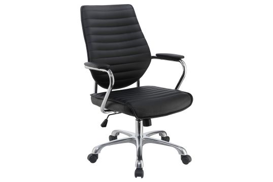 Chase High Back Office Chair Black and Chrome
