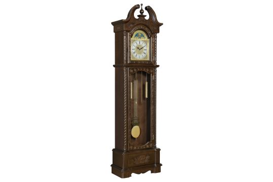 Cedric Grandfather Clock with Chime Golden Brown
