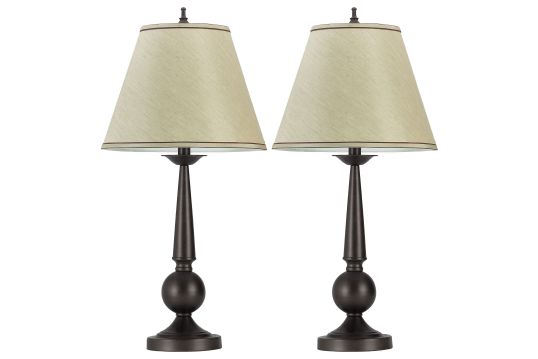Ochanko Cone shade Table Lamps Bronze and Beige (Set of 2)