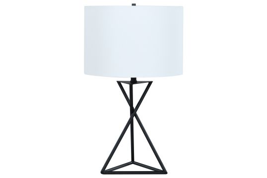 Mirio Drum Table Lamp White and Black
