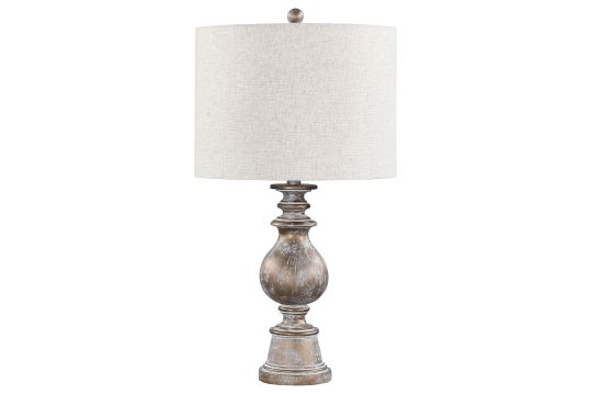 Brie Drum Shade Table Lamp Oatmeal and Antique Gold