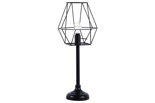 Mariya Metal Open Shade Table Lamp Black