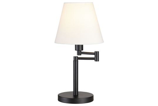 Colombe Rotatable Frame Table Lamp Off White and Matte Black