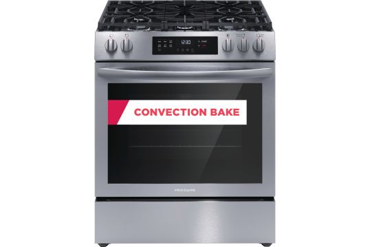 30" Front Control Gas Range with Convection Bake