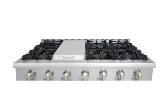 48 Inch Professional Gas Rangetop in Stainless Steel