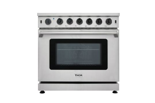 36 Inch Gas Range in Stainless Steel