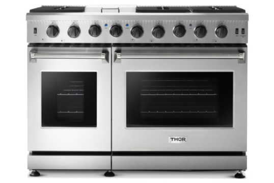 48 Inch Gas Range in Stainless Steel
